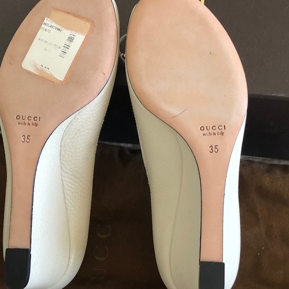 GUCCI Interlocking G Logo Leather Pumps Size: 5 | IT 35. FITS SIZE 6 ** NEW. ** - Picture 6 of 12